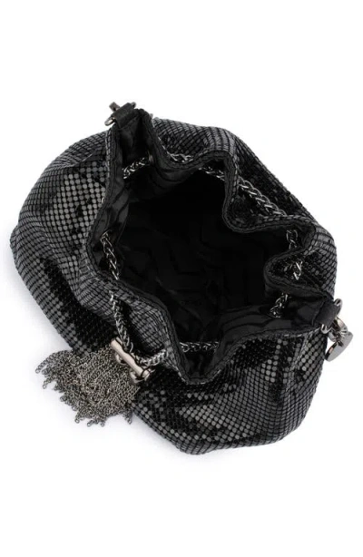 Olga Berg Sylvia Mesh Drawstring Top Handle Bag