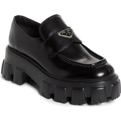 Prada Monolith Loafers In Leather
