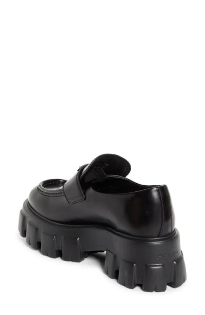 Prada Monolith Loafers In Leather