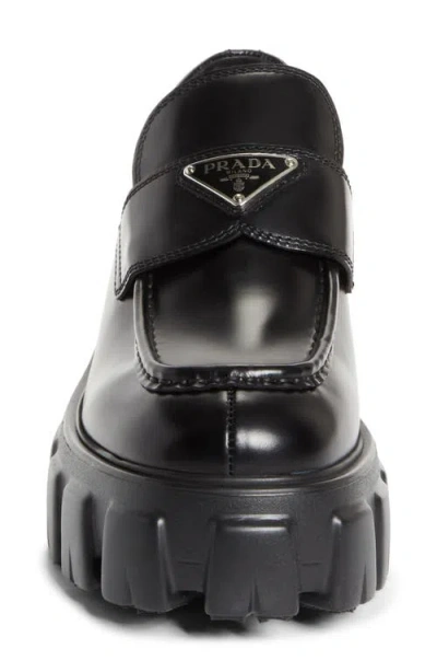 Prada Monolith Loafers In Leather