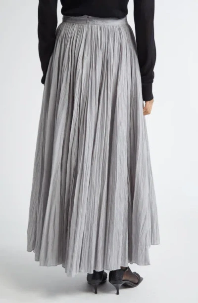 Totême Crinkled Plisse Skirt In Pale Grey In Multi