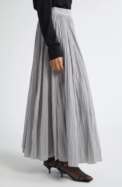 Totême Crinkled Plisse Skirt In Pale Grey In Multi