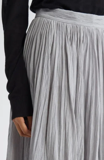 Totême Crinkled Plisse Skirt In Pale Grey In Multi