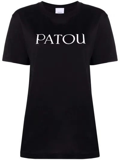 Patou Black Logo-print T-shirt In Black  