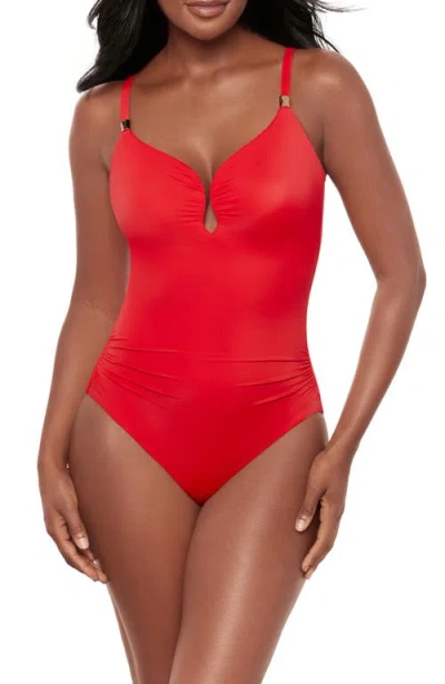 Miraclesuit Razzle Dazzle Antheia One Piece Swimsuit In Red