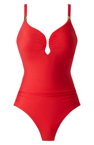 Miraclesuit Razzle Dazzle Antheia One Piece Swimsuit In Red