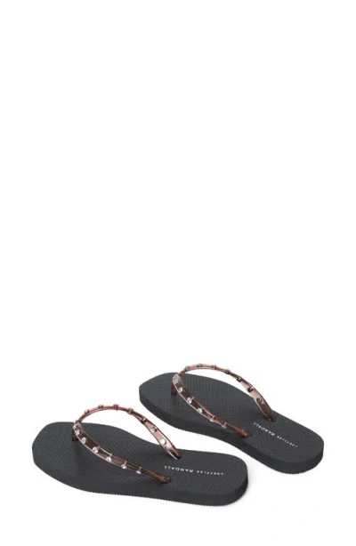 Loeffler Randall Taryn Crystal-embellished Thong Flip Flops In Multi