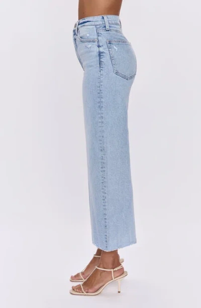 Pistola Ana Raw Hem Ankle Wide Leg Jeans In Sun Kissed Vintage
