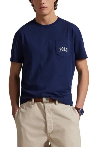 Polo Ralph Lauren Crew Neck Graphic Print Chest Pocket