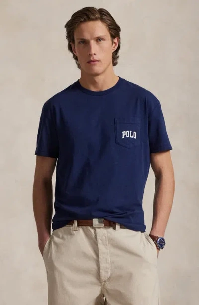 Polo Ralph Lauren Crew Neck Graphic Print Chest Pocket