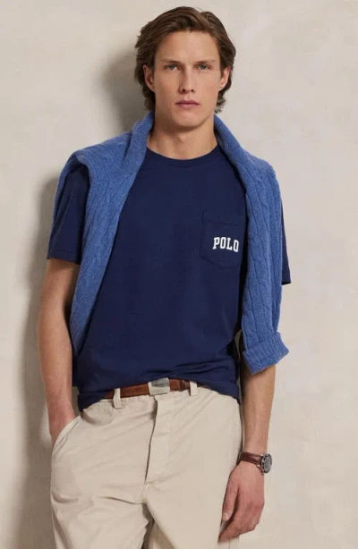 Polo Ralph Lauren Crew Neck Graphic Print Chest Pocket
