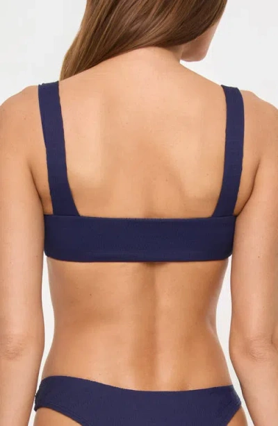 L*space Lspace Willow Textured Bikini Top In Blue