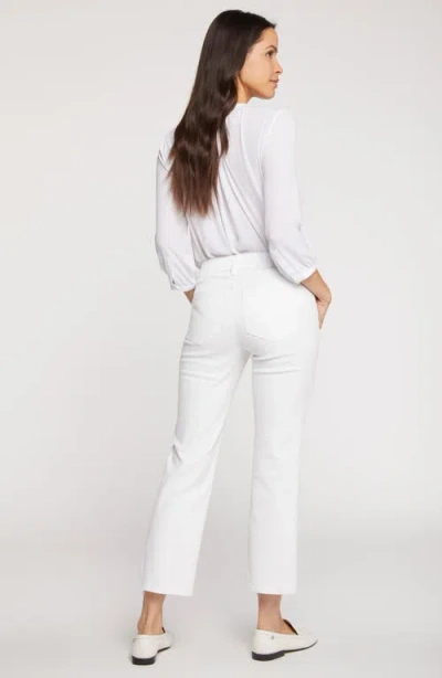 Nydj Sheri Side Slit Slim Ankle Jeans In White