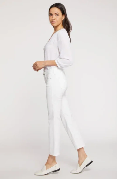 Nydj Sheri Side Slit Slim Ankle Jeans In White