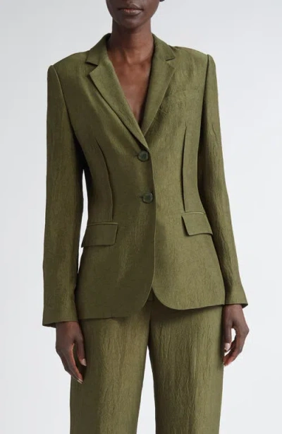 Jason Wu Collection Crinkled Satin Single Breasted Blazer