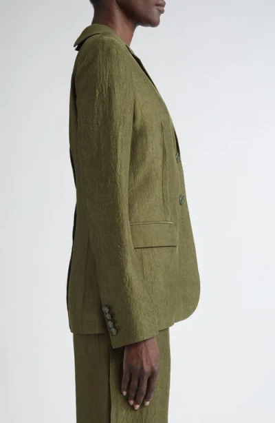 Jason Wu Collection Crinkled Satin Single Breasted Blazer
