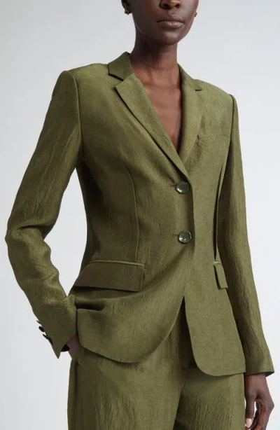Jason Wu Collection Crinkled Satin Single Breasted Blazer