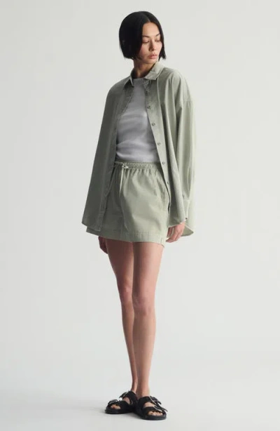 Brooklyn Industries Oversize Button-up Shirt In Green