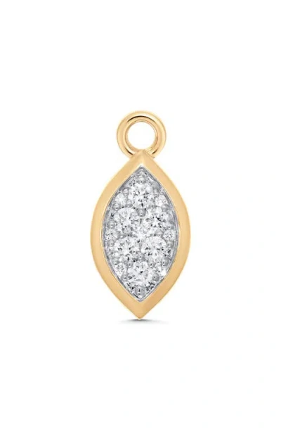 Sara Weinstock 18k Yellow Gold Diamond Marquise Charm