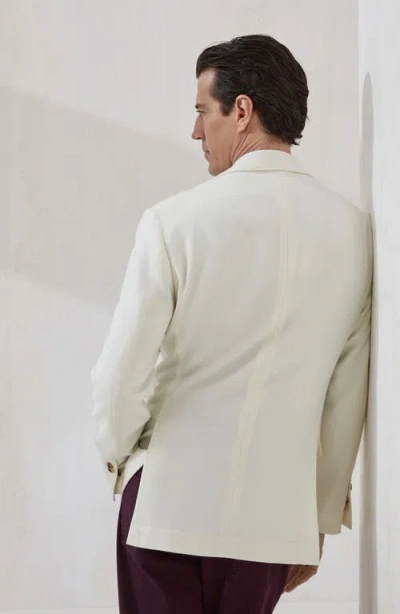Brunello Cucinelli Wool-cashmere-silk Deconstructed Blazer In Neutral