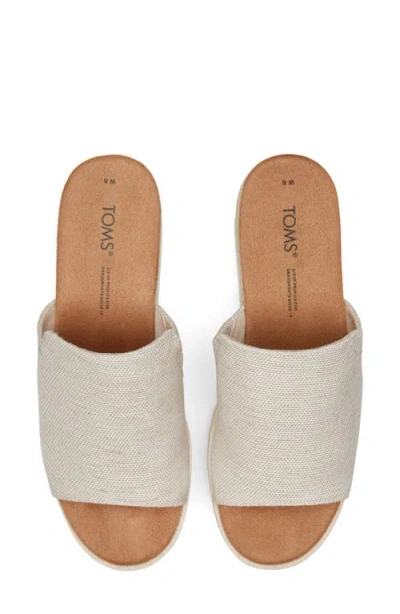 Toms Diana Mule Womens Usnatural Yarn Dye Slip On Wedge Heel Sandals Gal658