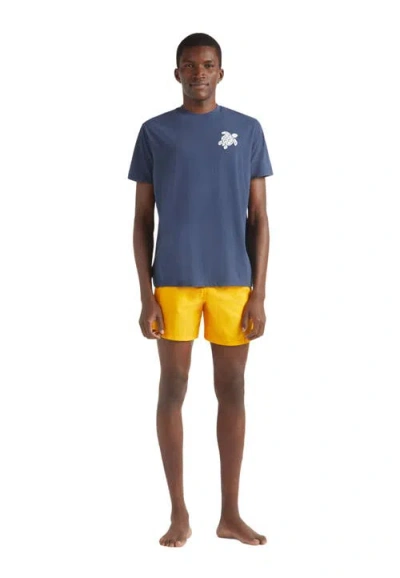 Vilebrequin Swim Shorts Starfish Art Water-reactive In Orange