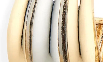 Baublebar Yvette Triple Row Half Hoop Earrings In Two Tone