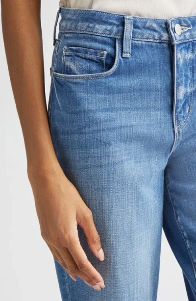 L'agence Mira Crop Bootcut Jeans In Blue