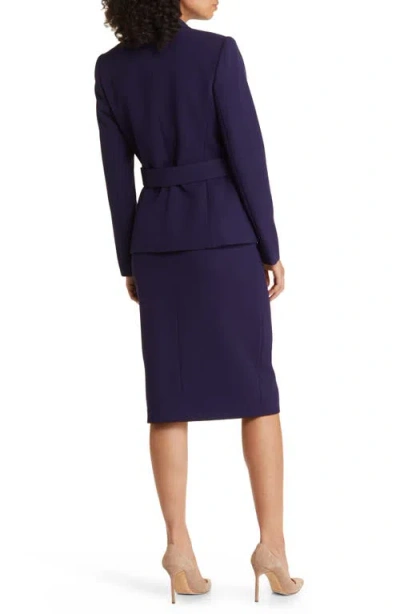Tahari Asl Nested Belted Jacket And Skirt In Multi