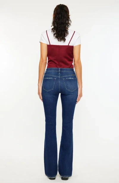 Kancan Gale Essentials High Rise Skinny Bootcut Jeans In Blue