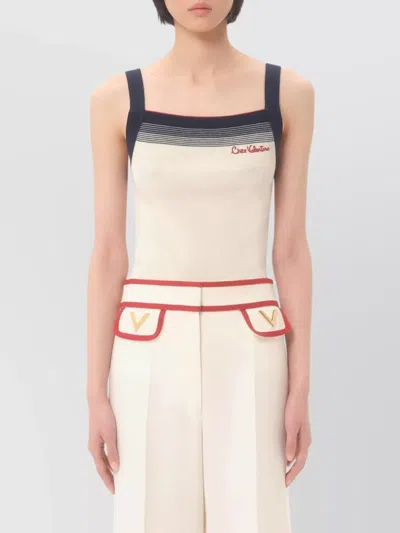 Valentino Wool Tops. In White