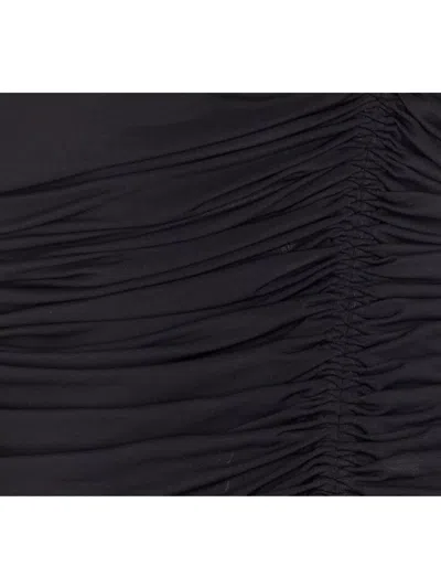 Alaïa Alaia Viscose Elastane Pleats T-shirt In Black