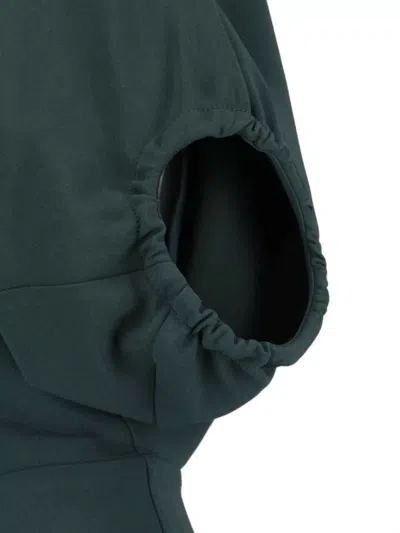 Victoria Beckham Dark Green Midi Dress In Satin In Green