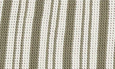 Nation Ltd Indy Stripe Pima Cotton Halter Sweater Tank In Green