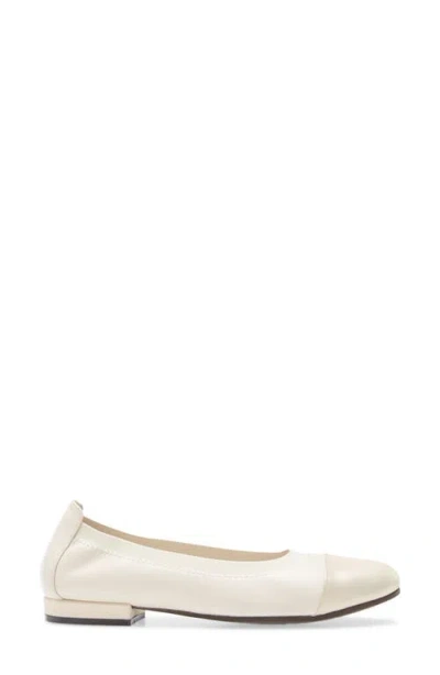 David Tate Nicole Cap Toe Flat In Neutral