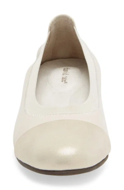 David Tate Nicole Cap Toe Flat In Neutral
