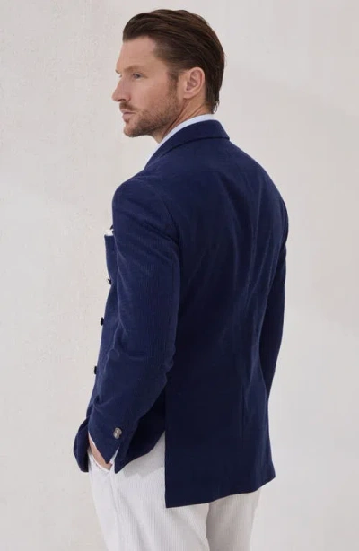 Brunello Cucinelli Deconstructed One-and-a-half-breasted Corduroy Blazer In Blue