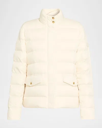 Moncler Bessettes Short Down Puffer Jacket In White