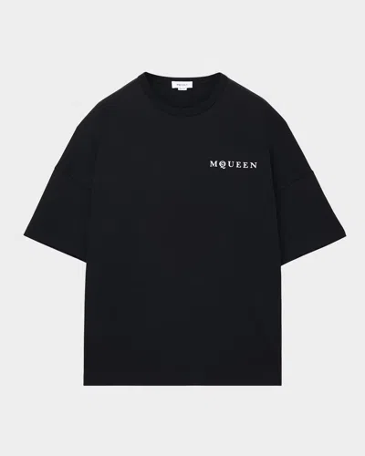 Alexander Mcqueen Exploded Logo Over Fit T Shirt In Animal Print