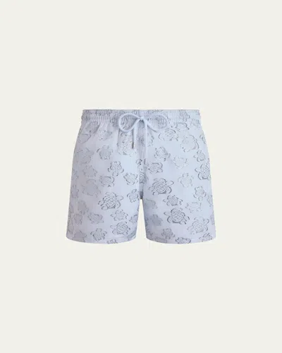 Vilebrequin Ronde Des Tortues Swim Shorts In Blue