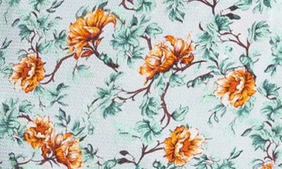 Max Studio Ruffle Crepe High/low Wrap Midi Dress In Multi