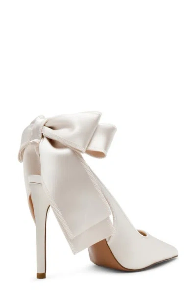 Steve Madden Teacup Slingback Pointed Toe Pump In White