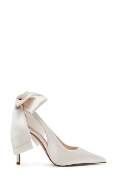 Steve Madden Teacup Slingback Pointed Toe Pump In White
