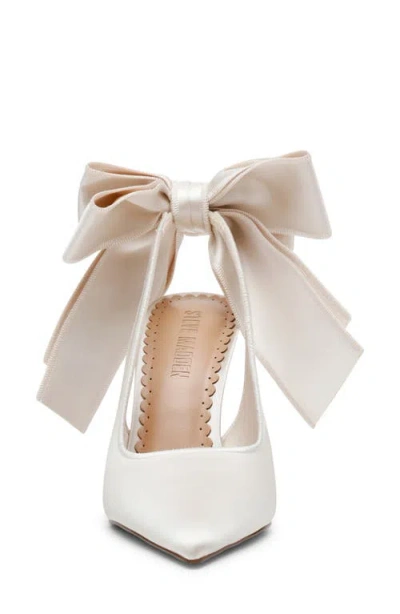 Steve Madden Teacup Slingback Pointed Toe Pump In White