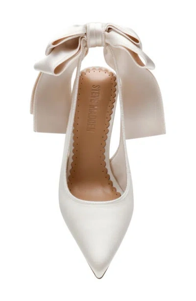 Steve Madden Teacup Slingback Pointed Toe Pump In White