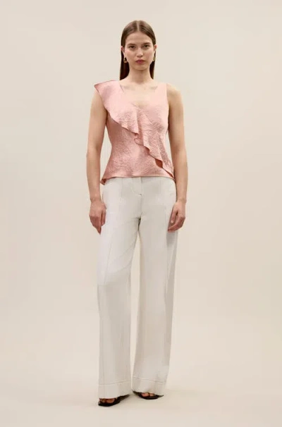 Rebecca Taylor Hollis Satin Tank In Rouge In Pink