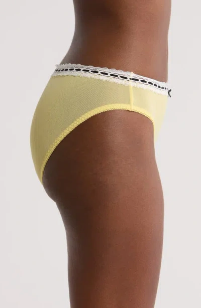 Free People So Sweet Intimately Fp Mesh Bikini In Yellow