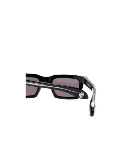 Alexander Mcqueen Rectangular T-bar Sunglasses In Black