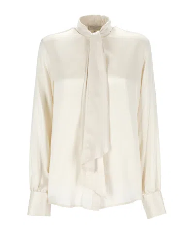 Antonelli Firenze Tie-neck Blouse In White