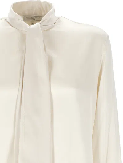 Antonelli Firenze Tie-neck Blouse In White